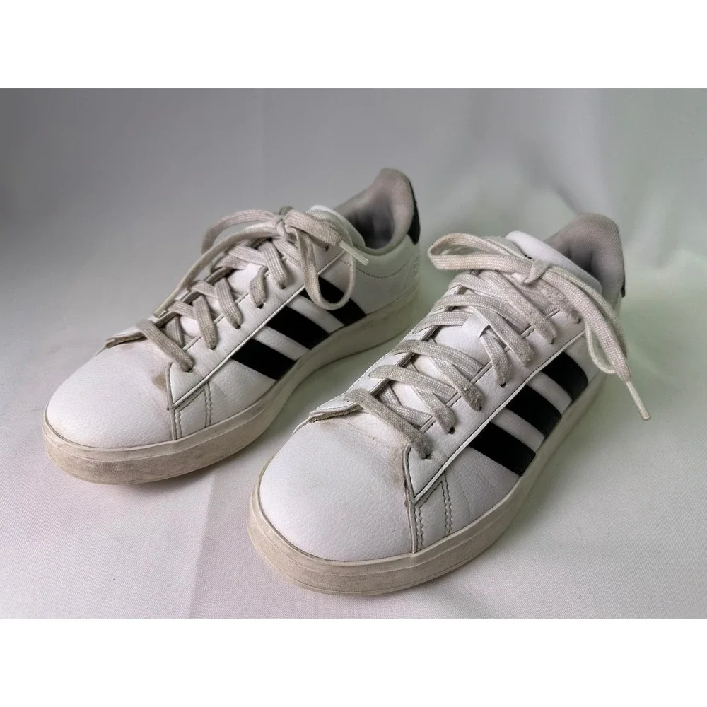 Adidas Grand Court TD Lifestyle Sneakers White Black Size‎ 8 Womens Casual Shoes